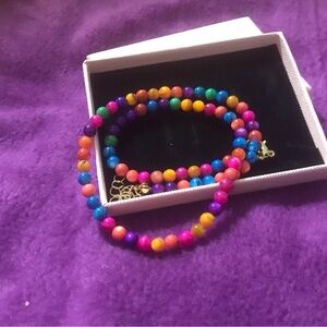 Colorful Shell Beaded Necklace and Bracelet Set